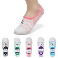 [Arnold Palmer] Lettering Logo A Non-Slip Women's Fake Socks 5 Pairs Fashion Socks Cotton Footies Sneaker Socks 24cm Random Shipping (5 Pairs)