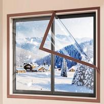Winter Antifreeze Window Film Winter Warm Curtain Sealed Film Transparent Plastic Protection Windproof Heat-insulating Film (as the picture,W100xH50cm)