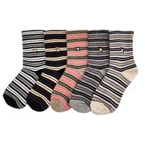 Arnold Palmer Women's Non-Compression Socks, Comfortable Ankle-Free, Long Diabetic Socks, 5 Pairs, Made in Korea 5 pairs of non-tightening