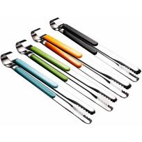 Stainless Steel Kitchen Tongs Set with Non Slip Silicone Handle and Scalloped Edges for Cooking Grilling Serving Salad One Size