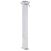 Vidaxl Kran Ogrodowy Na Kwadratowym Słupku, 60 Cm, Stal Nierdzewna