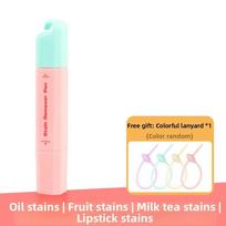 12ml Stain Remover Pen With Brush Head Instant Emergency Stain Remover Double Head Portable Grease Removal Pen Pink