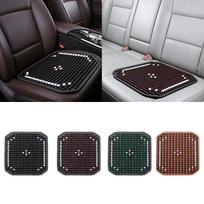 Square Wooden Bead Seat Cushion Ventilated Cooling Pad Comfortable Car Auto Chair Cover for Summer Use juoda