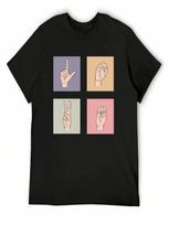L-O-V-E_ Pastel T-Shirt Anime Customizeds Man Clothes unisex T Shirts S įvairiaspalvis