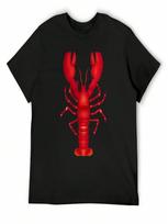 Lobster T-Shirt Oversized Graphic Tee Korean Fashion Heavyweights Valentines Clothes Workout Shirts For unisex S įvairiaspalvis