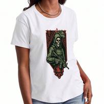Skull Graphic unisex's Cotton T Shirt, Premium Cotton Print, Durable, Casual & Stylish, Featuring Artistic Skull Designs For A Unique And Fashionable S įvairiaspalvis