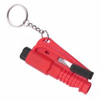 Car Escape Hammer One Second Window Breaker Mini Two-in-one Multifunctional Car Emergency Hammer Key Chain Glass Breaker raudona