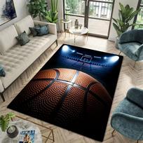 Artistic Basketball & Court Area Rug, for Living Room, Bedroom, Office, Balcony Decor Mat 50x80cm