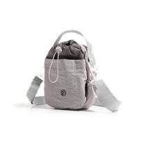 Sports Mobile Phone Bag Nylon Crossbody Bag Men's And Women's Shoulder Bag Lightweight Drawstring Water Kettle Bag pilka spalva