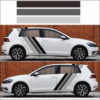 Car Side Stripes Stickers Vinyl Wrap Racing Graphics Decals For BMW Honda Toyota