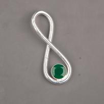 Green Onyx Gemstone 925 Sterling Silver Jewelry Handcrafted  May Pendant 1.66  PP-20-38