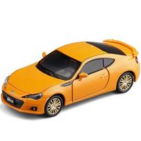 1/32 Subaru BRZ Alloy Sports Car Model Diecast Metal Toy Simulation Vehicles Sound Light Collection Series Boy for Childrens Toy Gift oranžinė