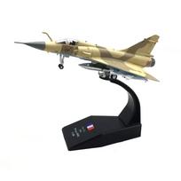 1/100 Scale Fighter French Air Force Mirage 2000 Models Aircraft  Adult Children Toys for Display Show geltona/kamufliažas