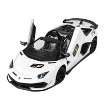 1/18 Lamborghini Aventador SVJ63 Nuimamas Kabrioletas Superautomobilis Lieto Metalinio Lydinio Diecast Modelinis Automobilis Lauko Dekoro Ornamentas Kolekcija balta