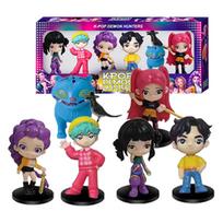6pcs/Set Kpop Demon Hunters Action Figures Set Cartoon Drawings Rumi Mira Zoey PVC Decoration Toys Collection