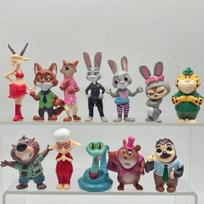12vnt./Rinkinys Zootopia 2 Veiksmo figūrėlės Žaislas Džudi Triušė Nikas Lapė Serija Anime Figūrėlė Gerbėjams Kalėdinės Dovanos