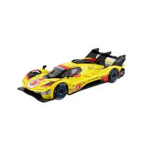 1/22 Ferrari 499P Le Mans Racing Car Alloy Model Car Toy Diecasts Metal Casting Sound and Light Car Toys for Children Vehicle geltona