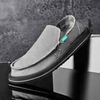 Large size European and American new summer men's casual one-pedal lazy shoes lightweight outsole foot fisherman shoes men 39 pilka spalva