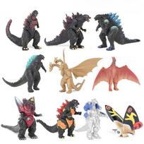 10 vnt./rinkinys Anime Godzilla King Ghidorah Mothra Rodan Degantis Gojira PVC Modelis Lėlė Kolekcija Dekoras Statulėlė Dovanos Vaikams Pomėgis Žaislas 3-6CM