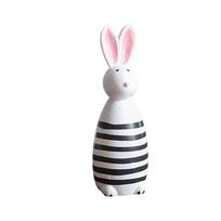 Wooden Easter Bunny Lifelike Animal Sculpture Ornament Vintage Tale Gift One Size