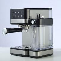 Namų prašmatnus kavos aparatas: Automatinis pieno putų plakiklis, Latte art, 20 barų slėgis, Jutiklinis ekranas. EU Plug sidabras