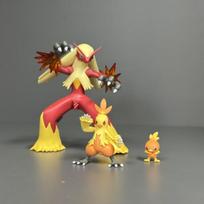Anime Pokemon Figure Blaziken Evolutionary Group Pvc Action Figures Collection Model Toys Gifts
