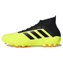 Adidas Predator 18.1 AG Cushioning Slip Resistant Abrasion Resistant Soccer Shoes Yellow Black DB3482 40⅔