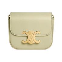 Celine Claude Arc De Triomphe Snap Closure Detachable Adjustable Shoulder Strap Mini Shoulder Crossbody Bag Women bags Almond-Green 10I513DPV-29AG Basic Set (Bag+Dust Bag)