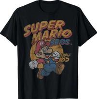 Super Mario Bros.. Nuo '85 m. Vintažinio plakato marškinėliai L