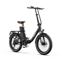 OneSport OT16-2 20-inch folding urban electric bicycle is equipped with a 48V 17Ah battery and a 250W motor, with a maximum load capacity of 150 kg. ruda/juoda