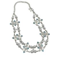Vintage Pearl Beads Choker Hollow Pearl Metal Necklace Elegant Women Collarbone Chain  Party balta