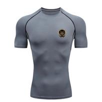 Men’s Sports T-shirt Training Fitness Compression Wolf Moon Star Pattern Men’s MMA T-shirt Rashgard Tops TeeT-Shirt for Men S