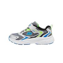 Skechers Boys Mesh Autumn Velcro Comfortable Soft Versatile Stylish Sports Shoes Kids Sneakers Silver 403871L-SMLT 27.5