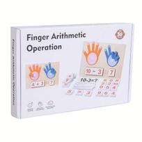 Wooden Finger Counting Board - Interactive Math Toy for Toddlers Sensory Number Recognition, Fine Motor Skills & Arithmetic