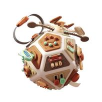 22 Face Busy Ball Sensory Fidget Toy with Rotating Gears Buttons Textures for Fine Motor Development šokoladas