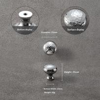 Brass Silver Ball Furniture Pull Handles Hand-Forged Hammer Cabinet Handles Door Drawer Knob Kitchen Wardrobe Cupboard Pulls A1