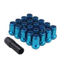 Steel Wheel Lock Nut Set of 20 M12 x P1.25 1.25x33mm mėlyna