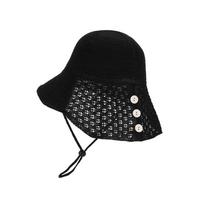 Fashion Breathable Sun Hat Small Shawl UV Protection Fisherman Hat Hollow Out Bucket Hat Women juoda