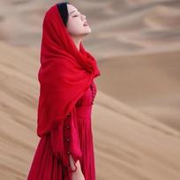 Elegant Pure Color Women Plain Scarf Sun Protection Head Wrap Female Beach Shawl Bandanas Foulard Plus Size Hijab raudona