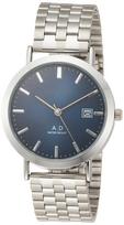 ALIAS Analog Watch Amalfidia Waterproof Date Metal Band Navy Dial Silver (Arias) WW19037A-113 Men's