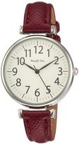 ALIAS Analog Watch Amalfidia Waterproof Leather Strap White Dial Red (Arias) WW20023A-136 Women's