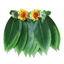 Leaves Hawaiian Green Leaf Skirt Stage Show Boho Beach Grass Leaf Skirt Dance Bonfire Party Prom Fancy Dress Party Decoration 1