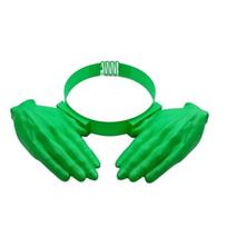 Hair Hoop Palm Sun Visor Headband PLA Sun Protection Quirky Hairband Funny Hand Sun Hat  Daily žalia