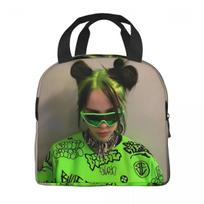 B-Billie-Girl E-eilish American Singer Insulated Lunch Bag Food Bag Portable Thermal Cooler Lunch Box For Work Option 1
