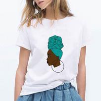 Fashion Cool Melanin Black Tattoo Girl T Shirts Women O Neck Short Sleeve Harajuku Tshirt Kawaii 3XL