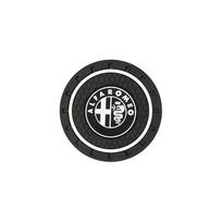 For Alfa Romeo Giulietta 156 GT 159 147Mito Giulia F1 Stelvio 1pc/2pcs Non-slip Car Water Cup Pad Rubber Mats Car Accessories For Alfa Romeo