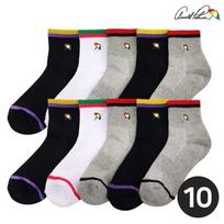 [Arnold Palmer] Women's File-on-the-Sole, Ankle-Cut, Thick Sports & Hiking Socks, Set of 10 (5 5) 10-pair set
