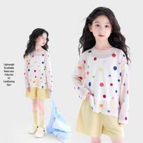 TuTu Little Elephant Girls' Polka Dot Breathable Long Sleeve Top 160