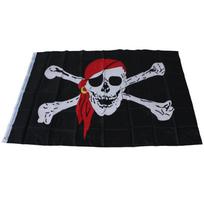 Jolly Roger Pirate Car Flag Polyester Fabric Halloween Decor For Vehicle Enthusiasts 90x150CM