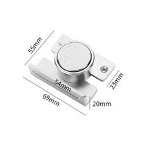 New Zinc Alloy Anti-theft Buckle 90°/180° No Punching Sliding Door Latch Anti-theft Hardware Door Buckle Door (silver,90 degrees) sidabras